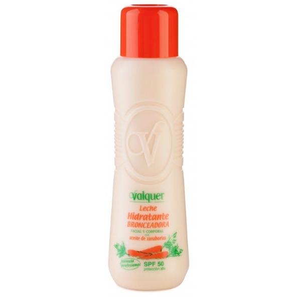 LECHE 50 SPF BRONCEADORA ZANAHORIA 480ML VALQUER