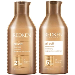 PACK CHAMPU Y ACONDICIONADOR HIDRATANTE CABELLO SECO -ALL SOFT- 300ML y 300ML REDKEN
